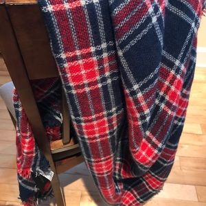 NWT Forever 21 Large Navy/Red Scarf